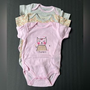 Mon Cheri Baby Body Suits 3-set New Size: 3-6 Months Color: Pink